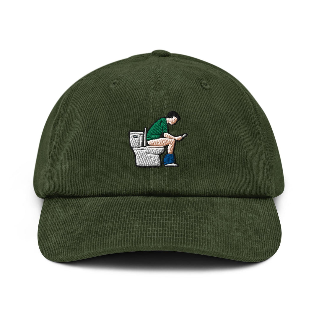 Man on Toilet Corduroy Cap