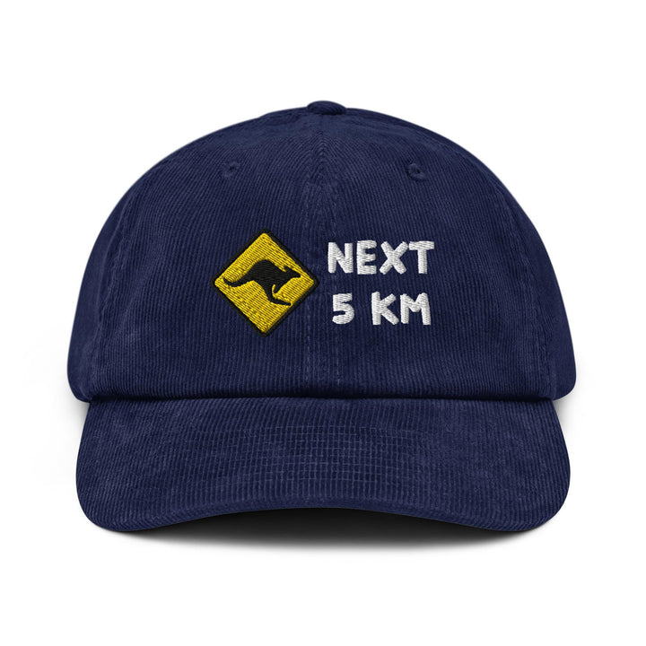 Kangaroo Road Sign Corduroy Cap