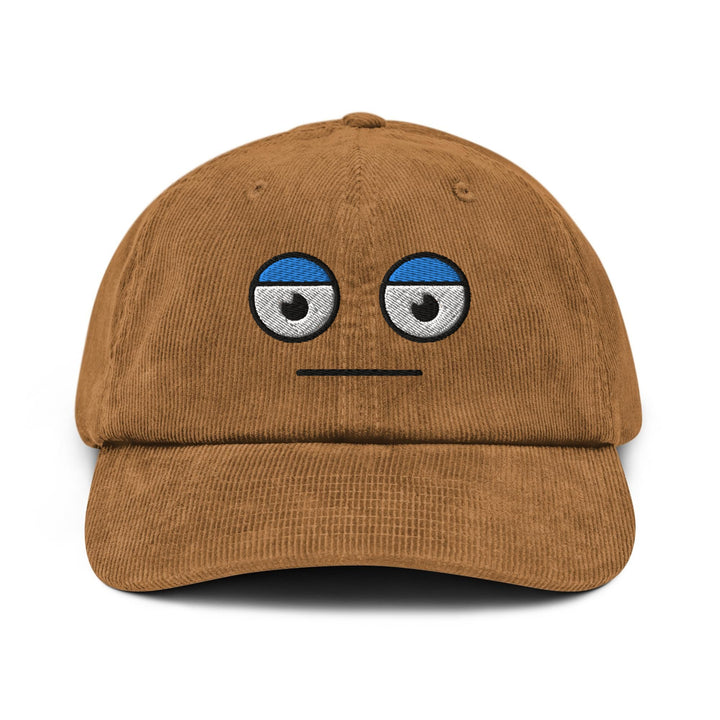 Meh Unamused Face Corduroy Cap