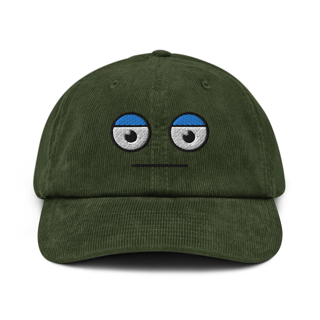 Meh Unamused Face Corduroy Cap