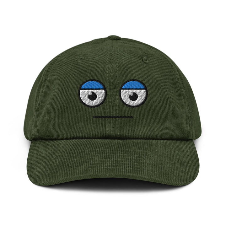 Meh Unamused Face Corduroy Cap