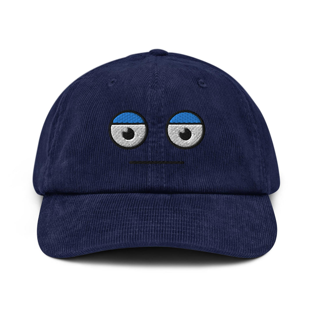Meh Unamused Face Corduroy Cap