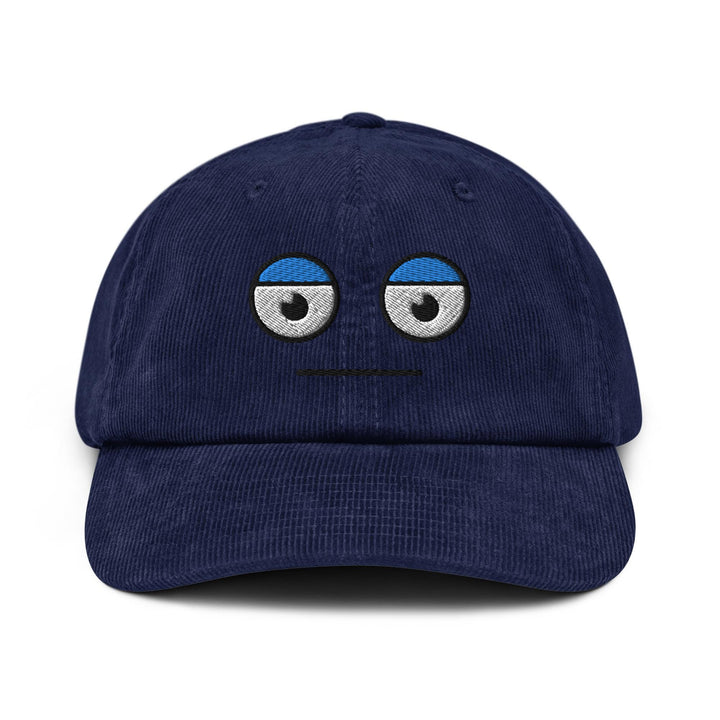 Meh Unamused Face Corduroy Cap