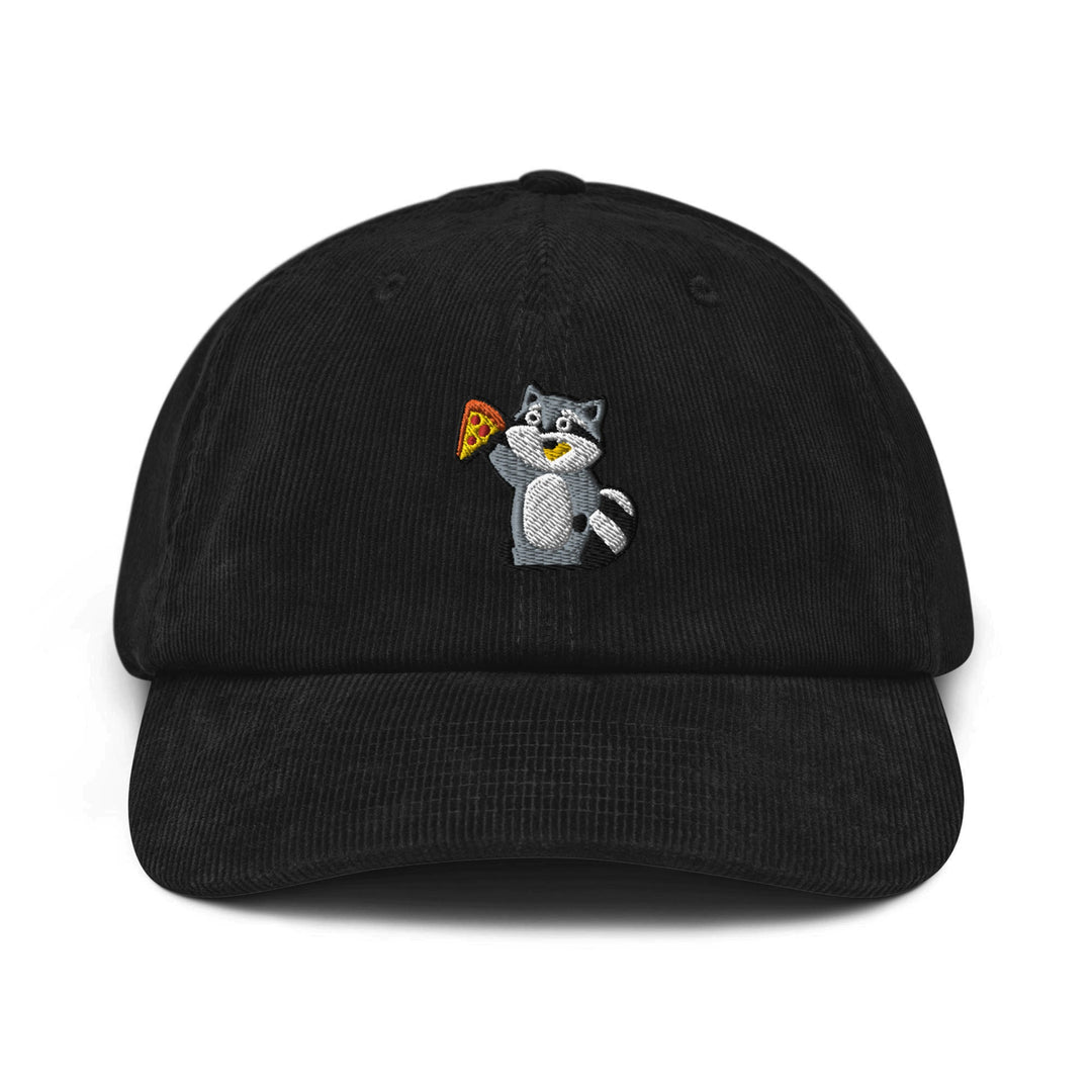 Pizza Raccoon Corduroy Cap