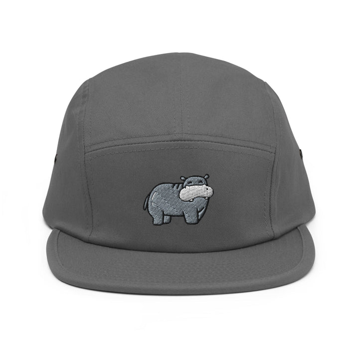 Cute Hippo 5 Panel Camper Cap