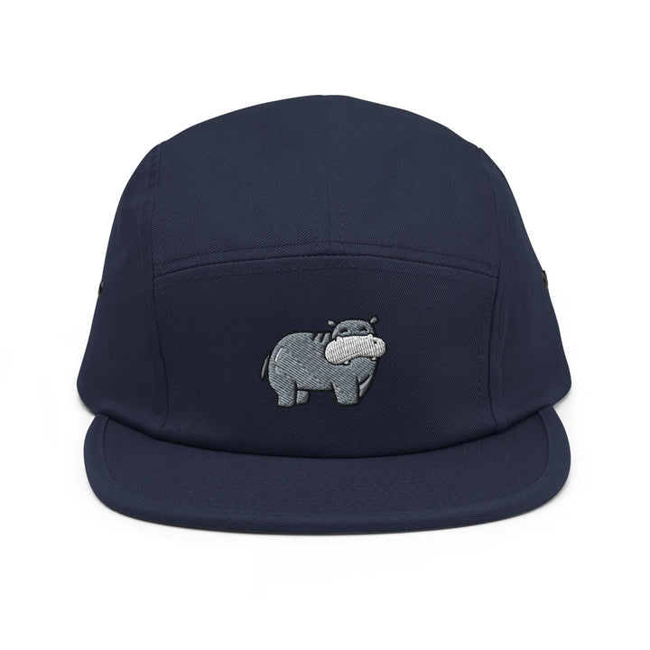 Cute Hippo 5 Panel Camper Cap