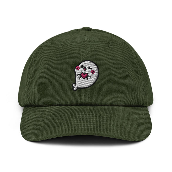Kawaii White Harp Seal Corduroy Cap