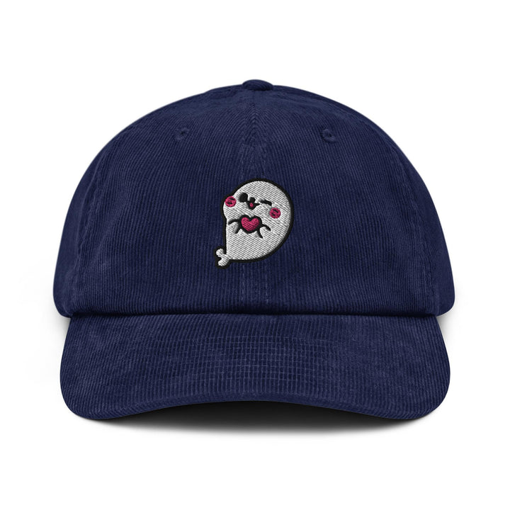 Kawaii White Harp Seal Corduroy Cap