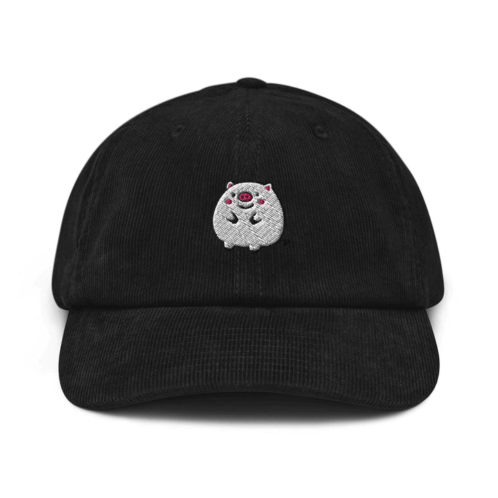 Large White Pig Corduroy Cap