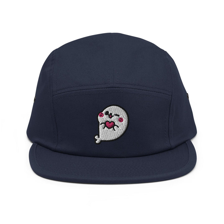 Kawaii White Harp Seal 5 Panel Camper Cap