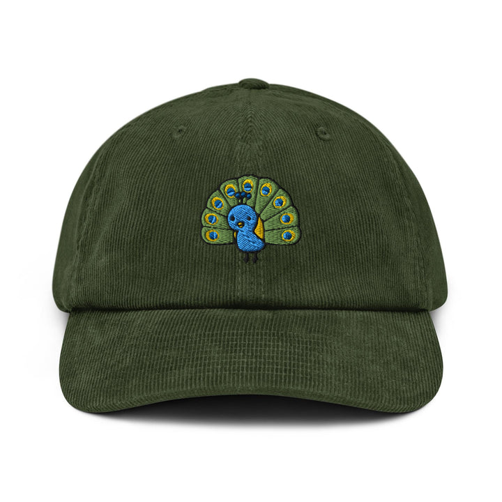 Cute Peacock Corduroy Cap