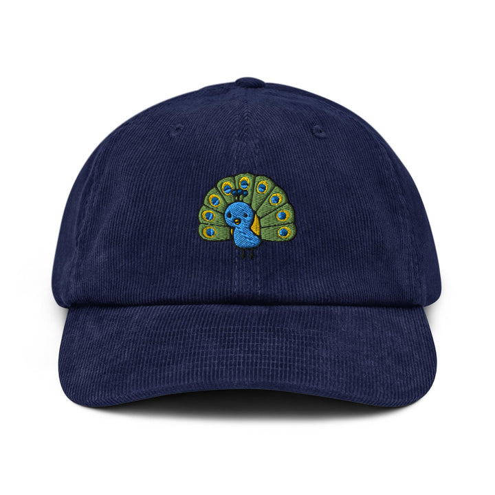 Cute Peacock Corduroy Cap