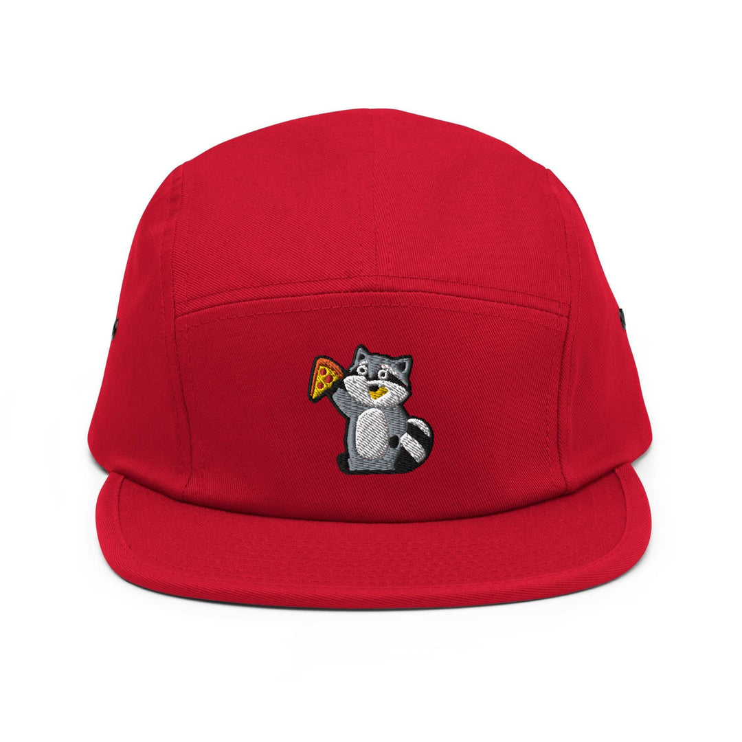 Pizza Raccoon 5 Panel Camper Cap