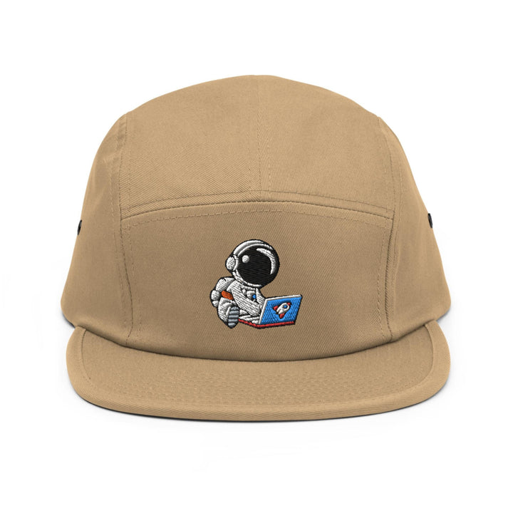 Cute Astronaut Remote Worker 5 Panel Camper Cap
