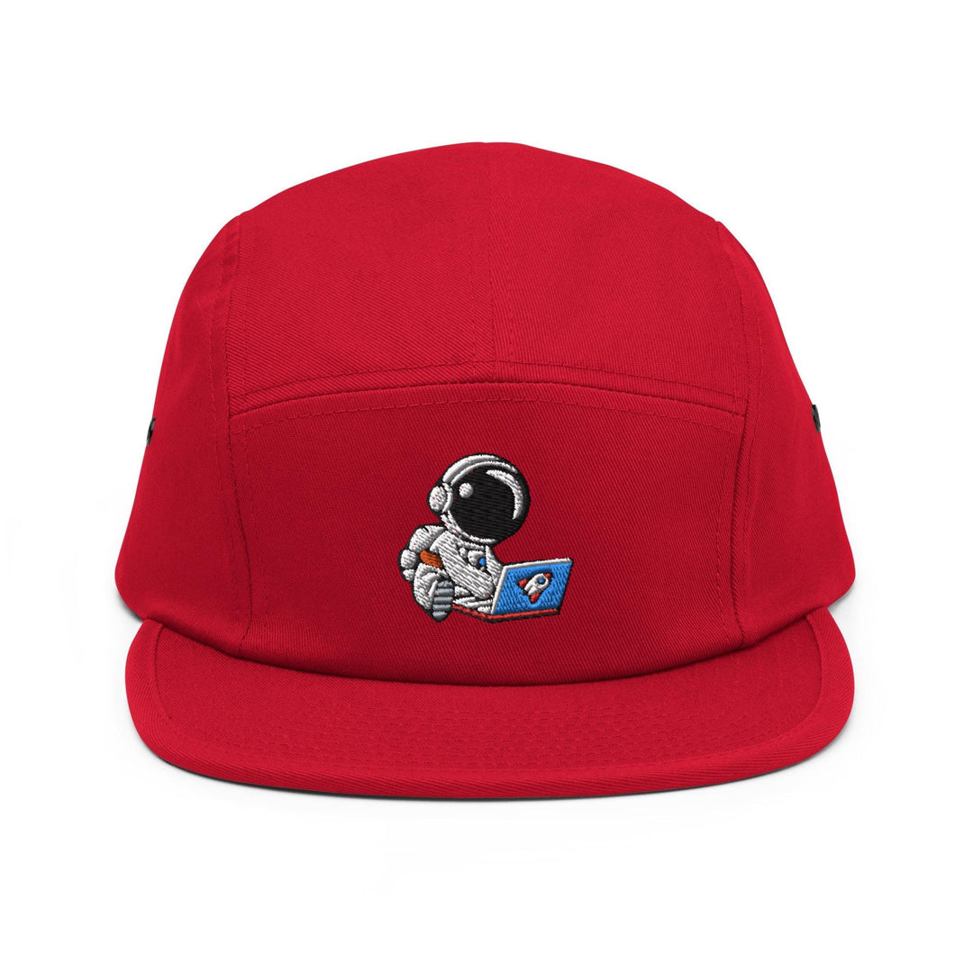Cute Astronaut Remote Worker 5 Panel Camper Cap