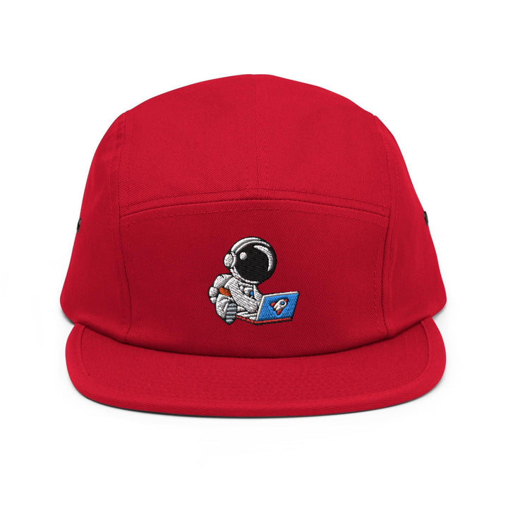 Cute Astronaut Remote Worker 5 Panel Camper Cap