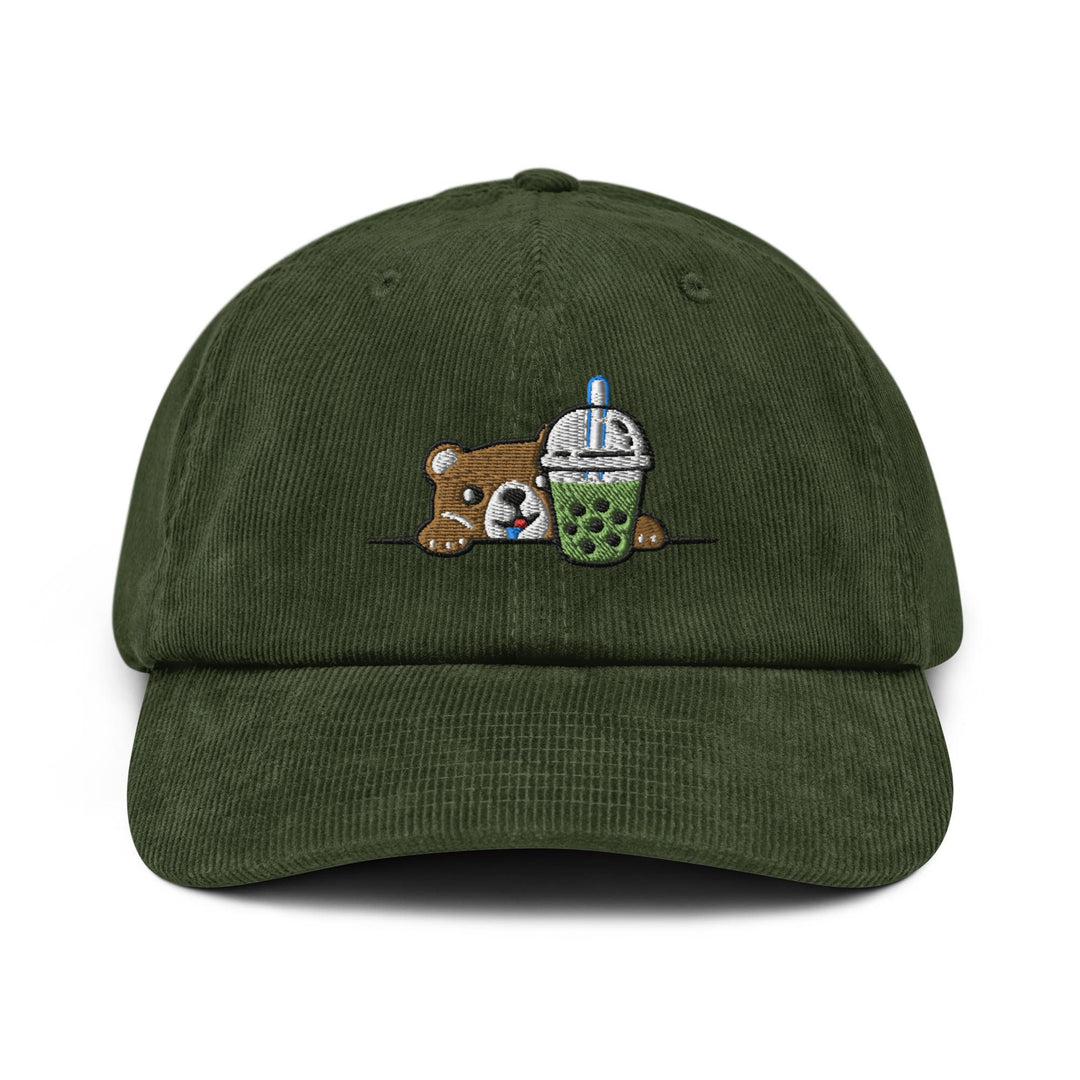 Boba Loving Bear Corduroy Cap