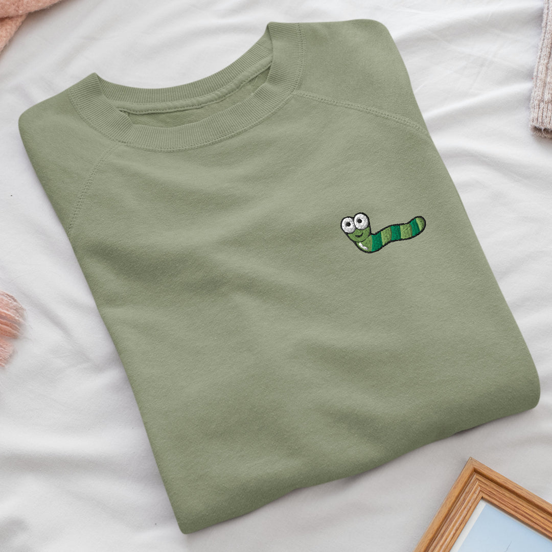 Cute Cartoon Green Worm Sweatshirt
