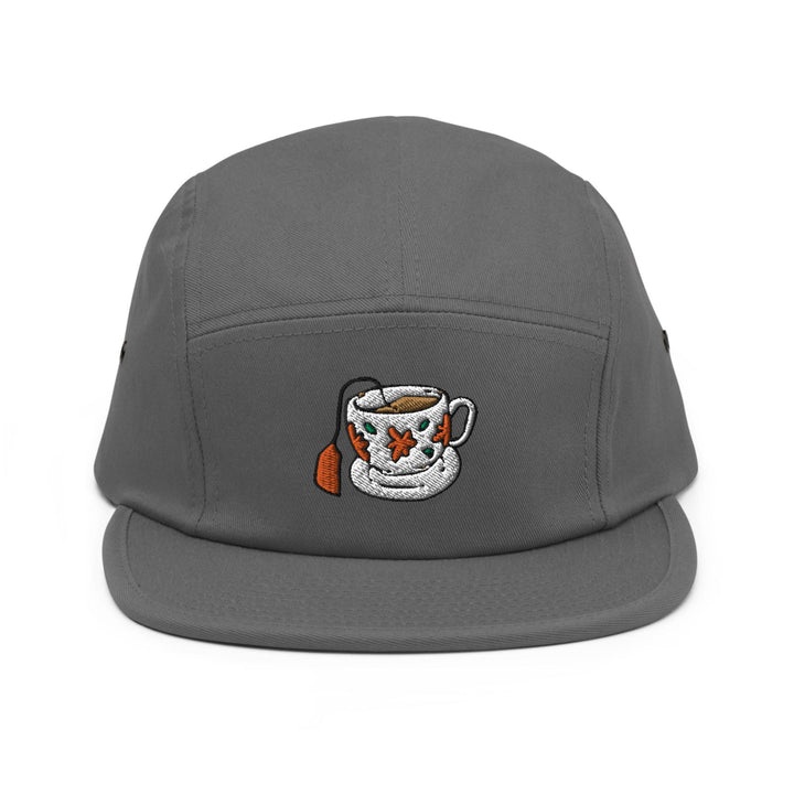 Tea Time Vintage Tea Cup 5 Panel Camper Cap