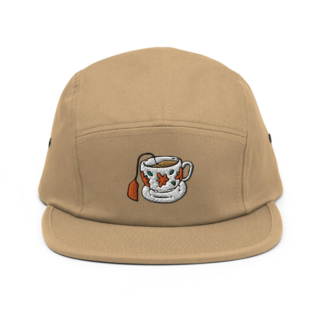 Tea Time Vintage Tea Cup 5 Panel Camper Cap