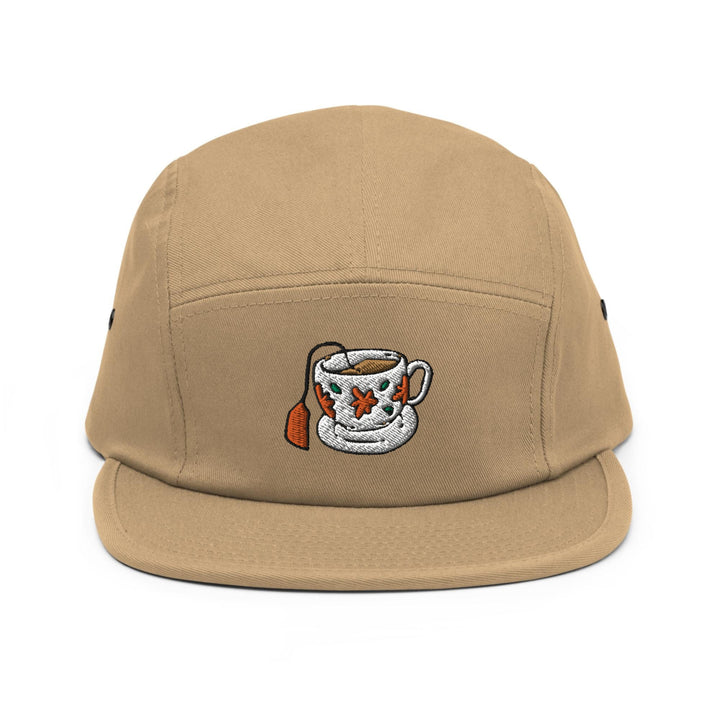 Tea Time Vintage Tea Cup 5 Panel Camper Cap