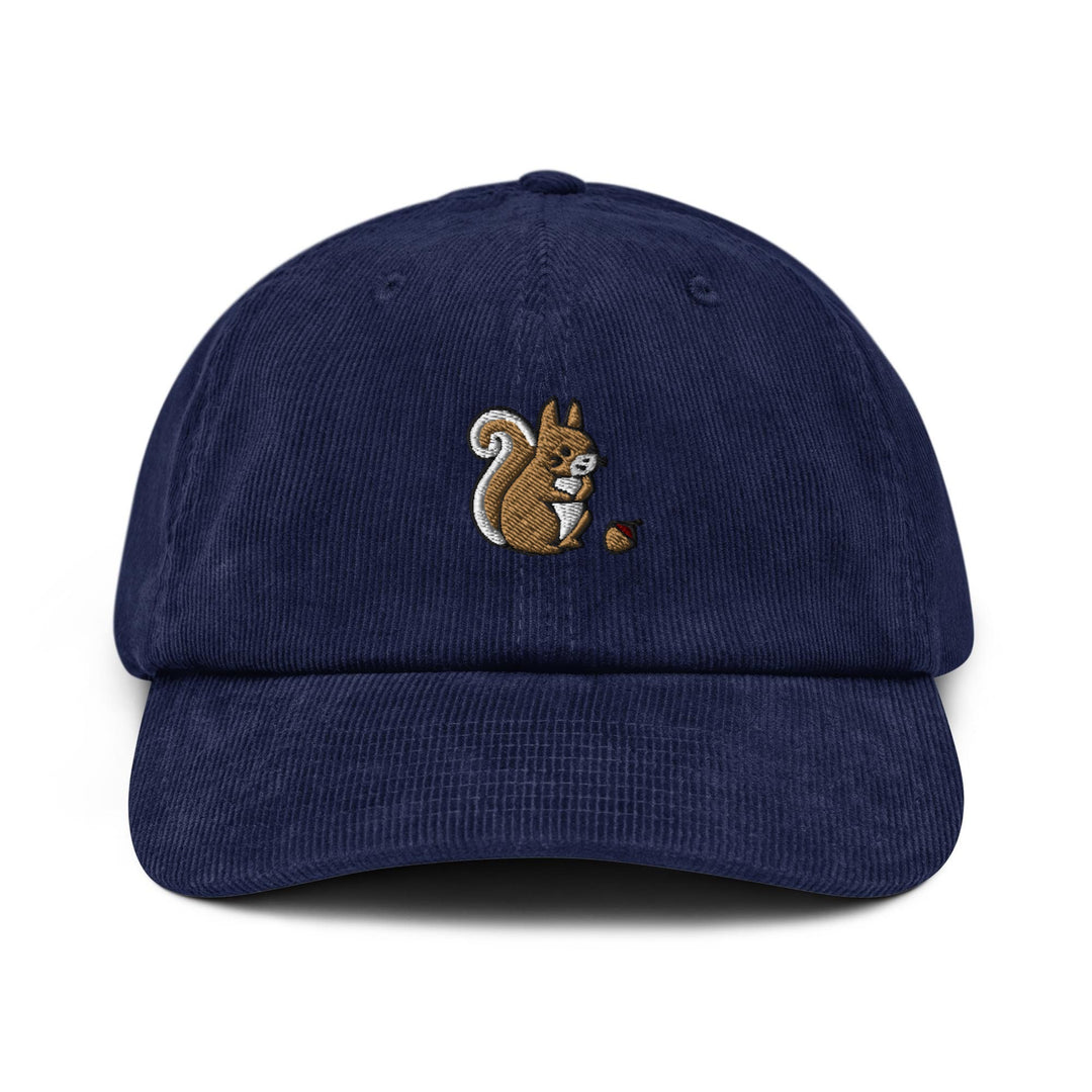 Squirrel with Precious Acorn Corduroy Cap