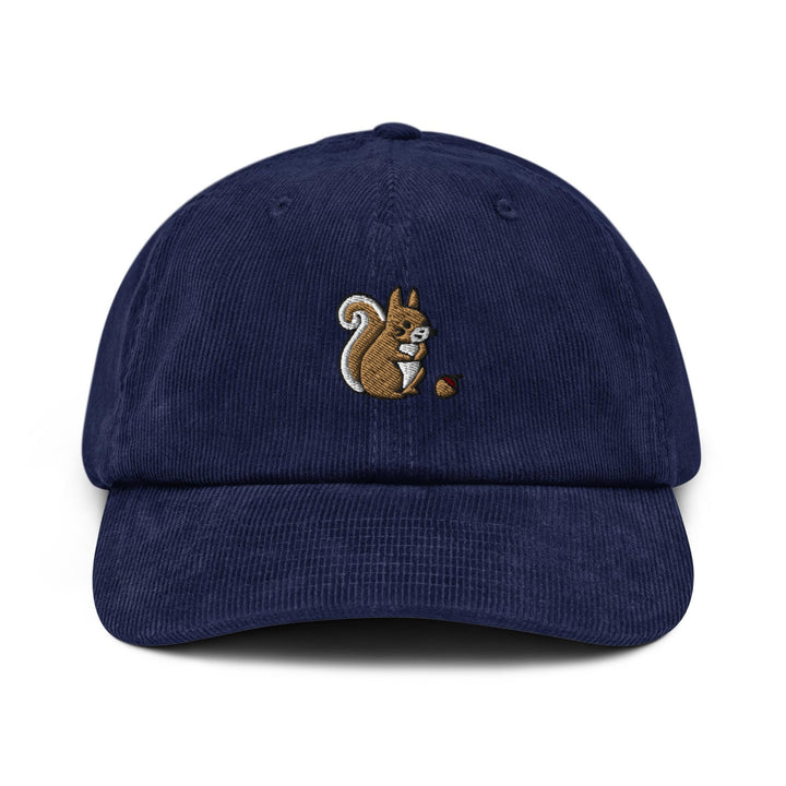 Squirrel with Precious Acorn Corduroy Cap