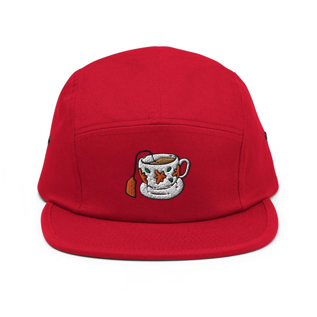 Tea Time Vintage Tea Cup 5 Panel Camper Cap