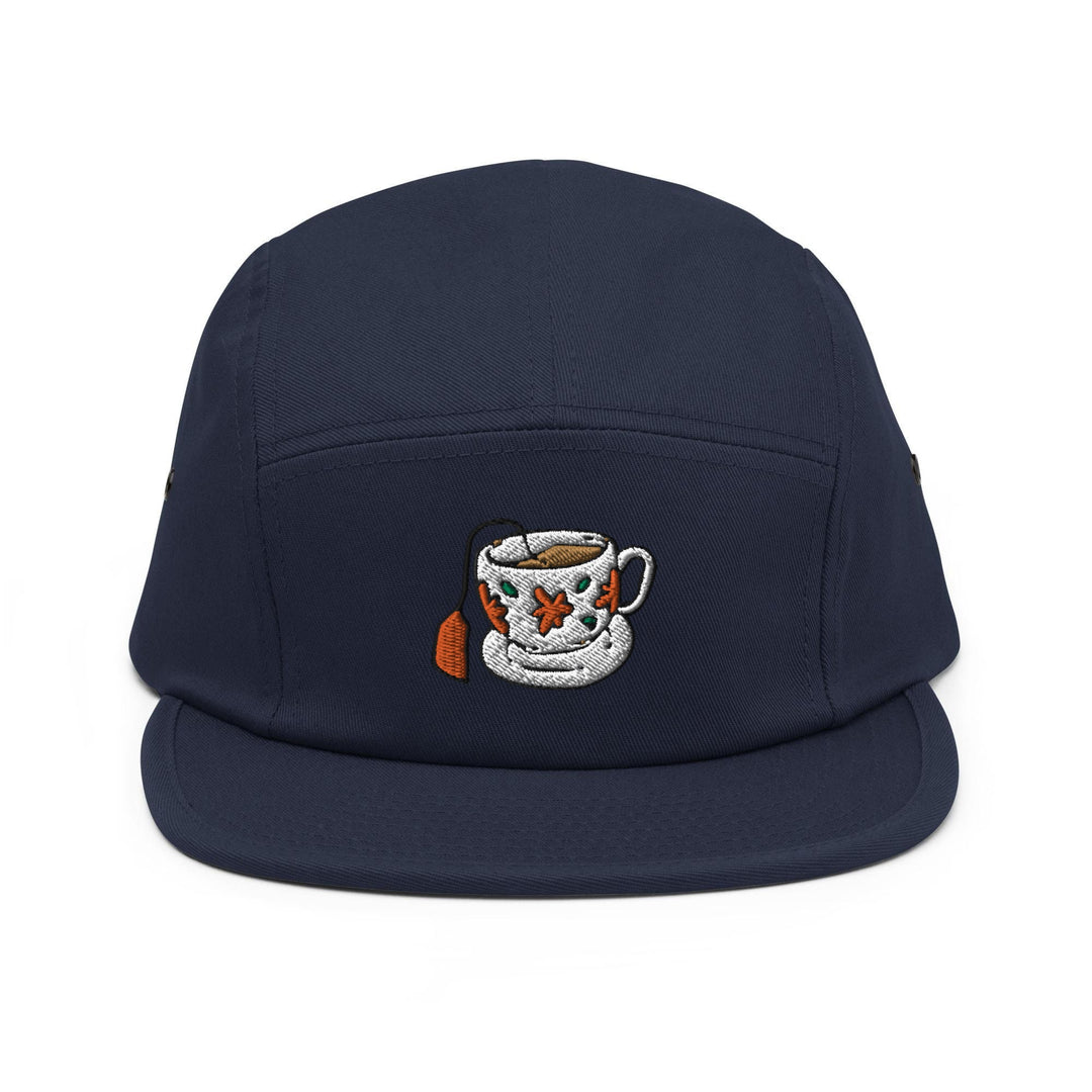 Tea Time Vintage Tea Cup 5 Panel Camper Cap