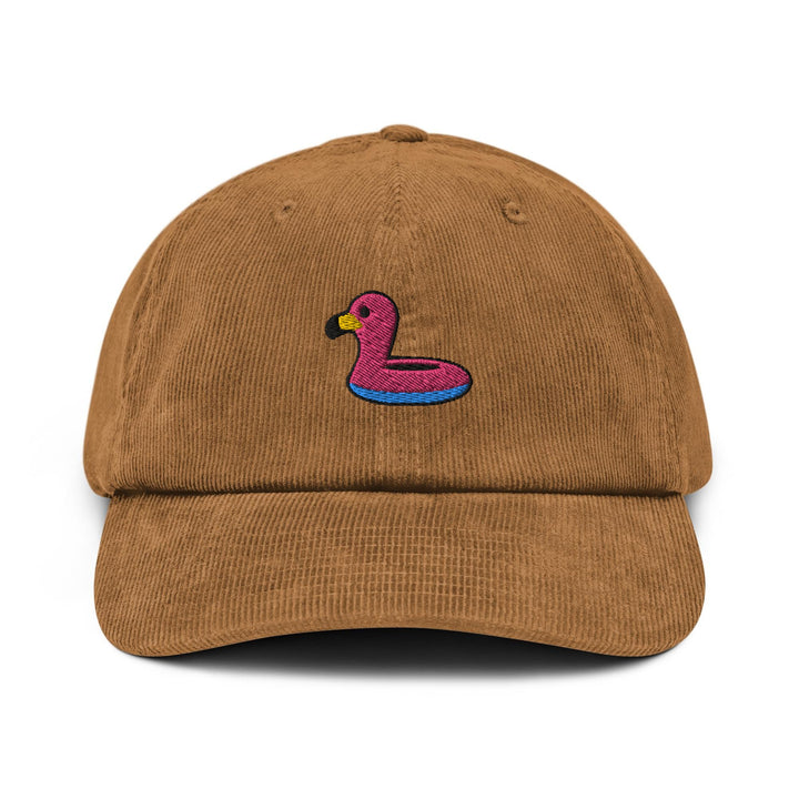 Pink Flamingo Floatie Corduroy Cap