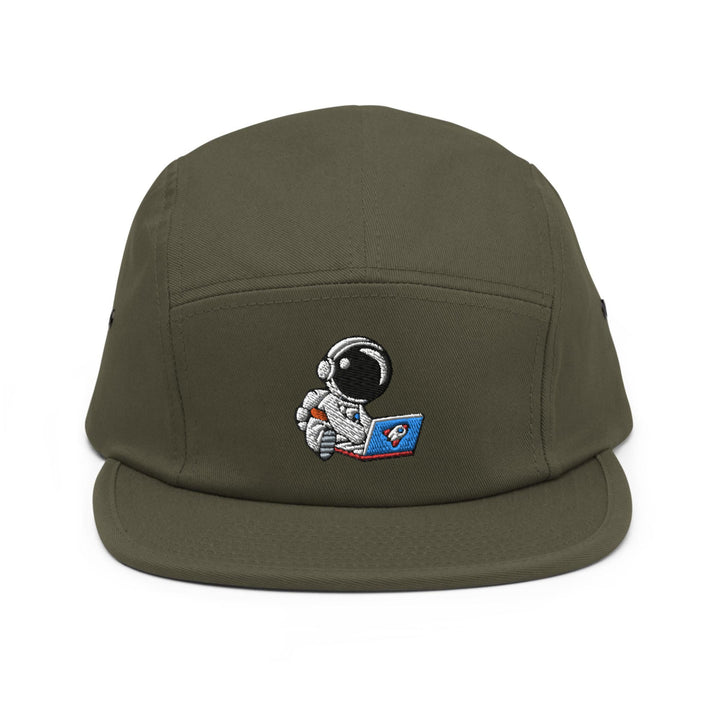 Cute Astronaut Remote Worker 5 Panel Camper Cap