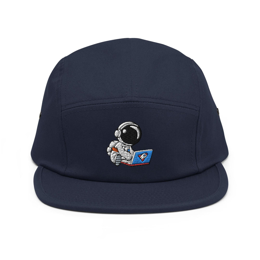 Cute Astronaut Remote Worker 5 Panel Camper Cap