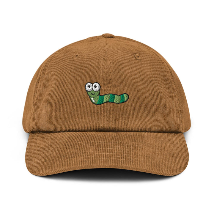 Cute Cartoon Green Worm Corduroy Cap