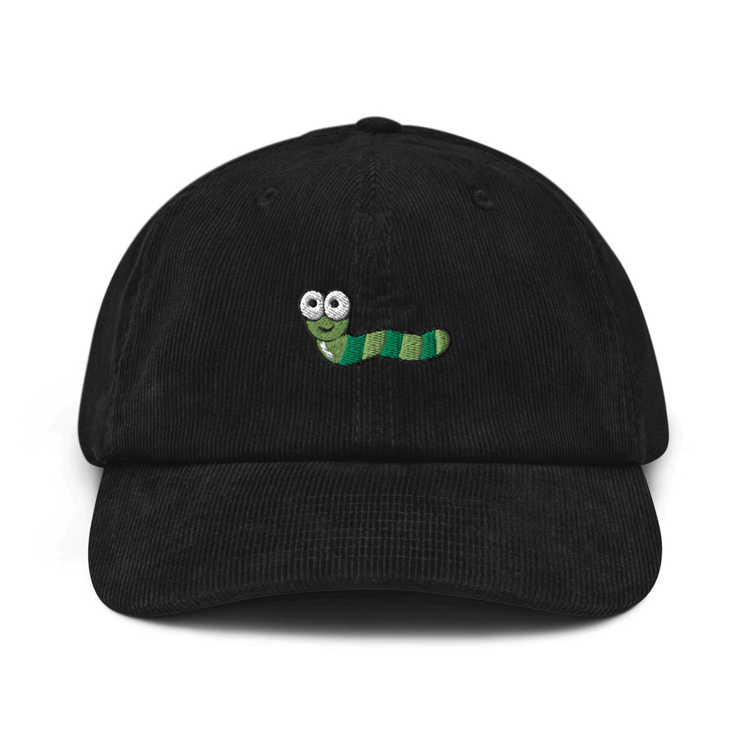 Cute Cartoon Green Worm Corduroy Cap