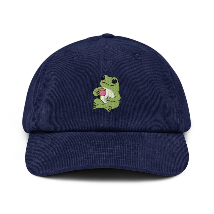 Mindful Coffee Frog Corduroy Cap