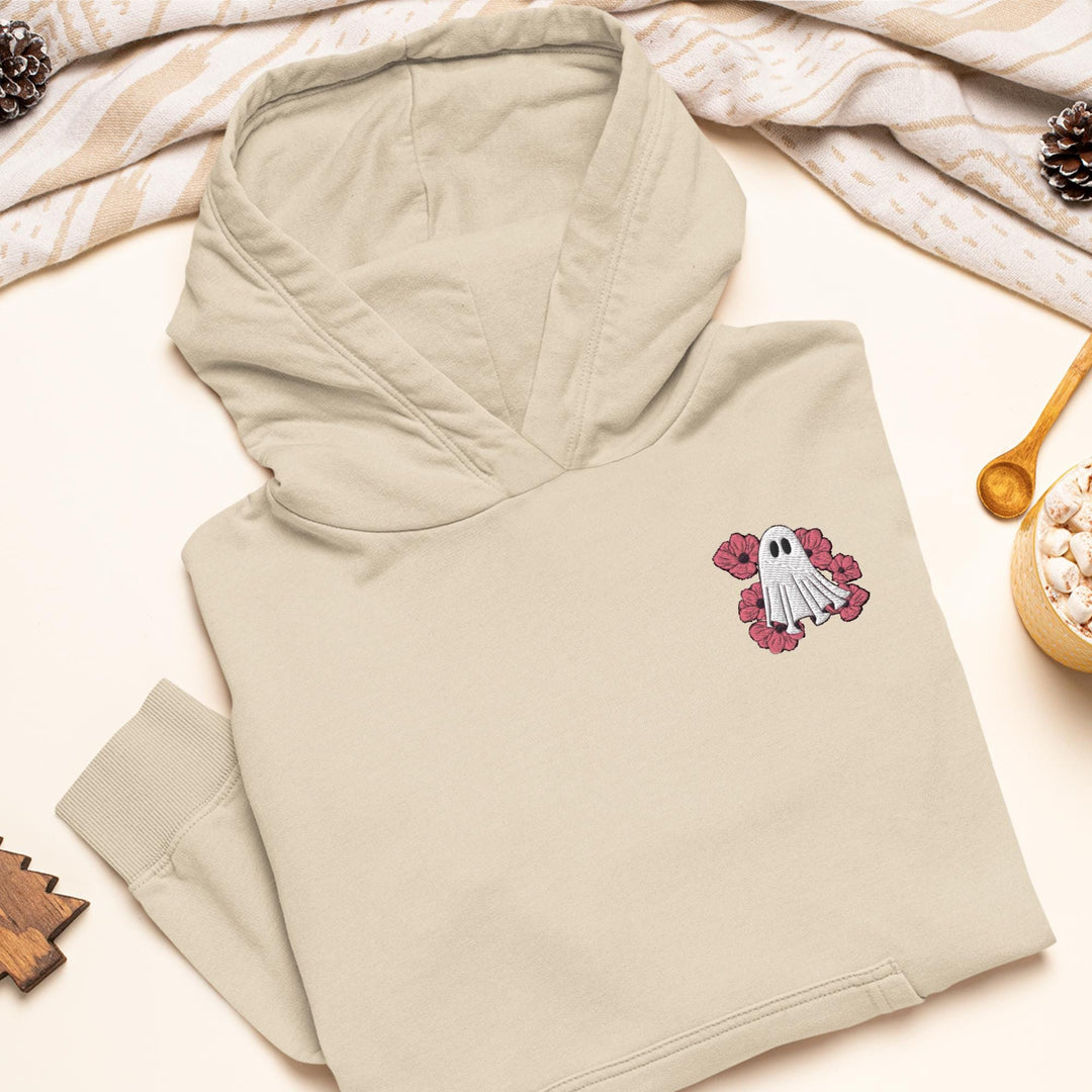Pink Nasturtium Flower Ghost Hoodie