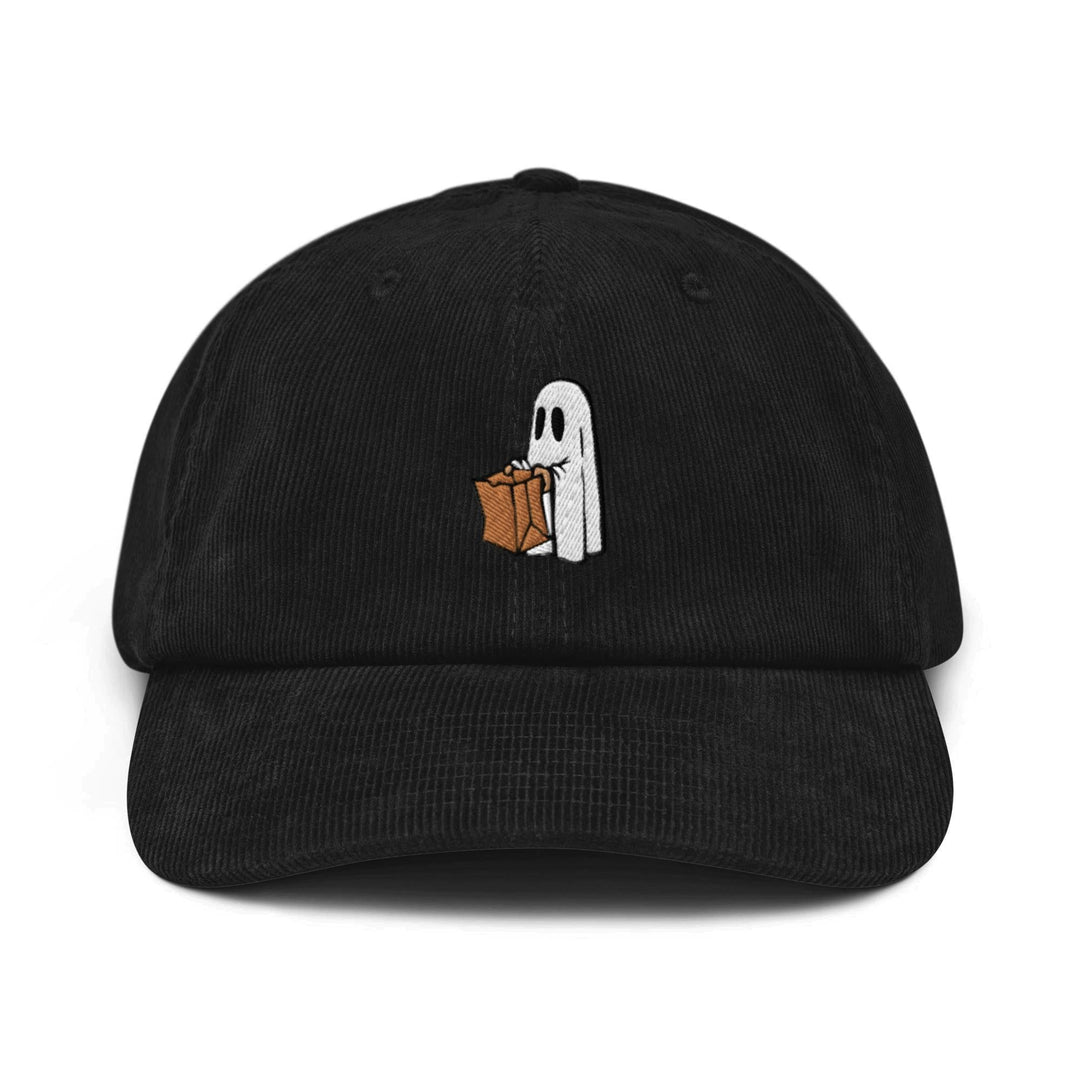 Brown Bag Trick or Treat Ghost Corduroy Cap - Halloween Candy