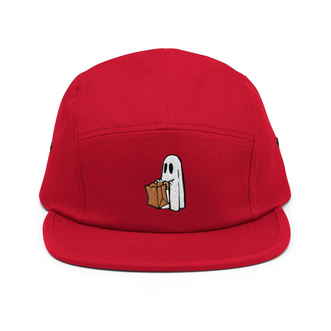 Brown Bag Trick or Treat Ghost 5 Panel Camper Cap