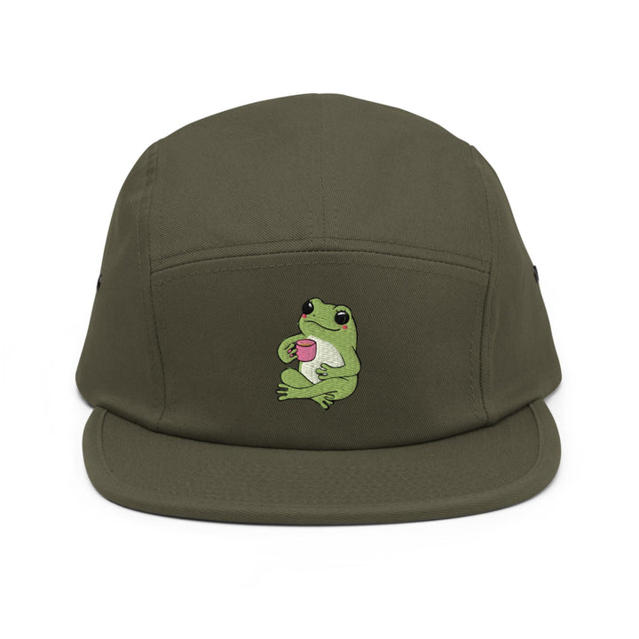 Mindful Coffee Frog 5 Panel Camper Cap