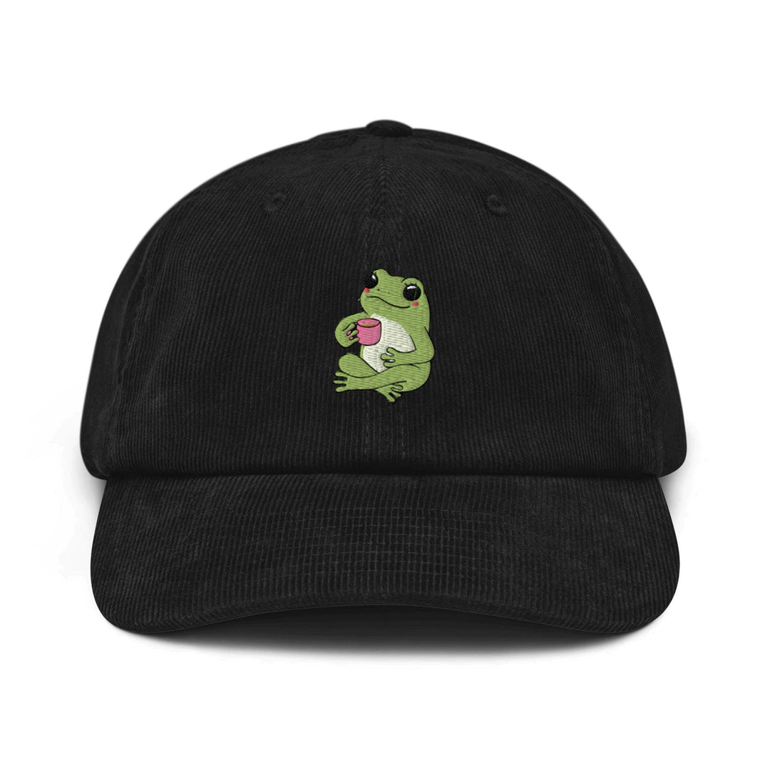 Mindful Coffee Frog Corduroy Cap
