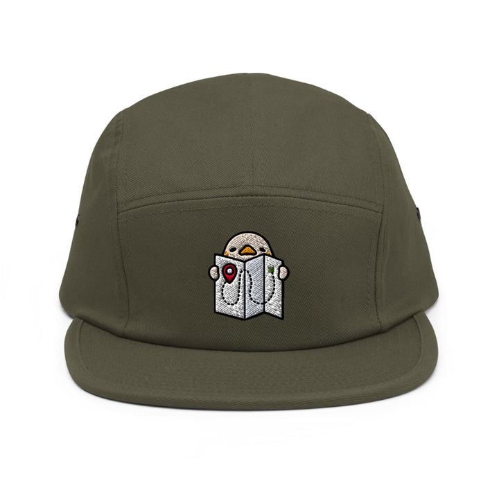 Lost Kawaii Camping Duck Design 5 Panel Camper Cap
