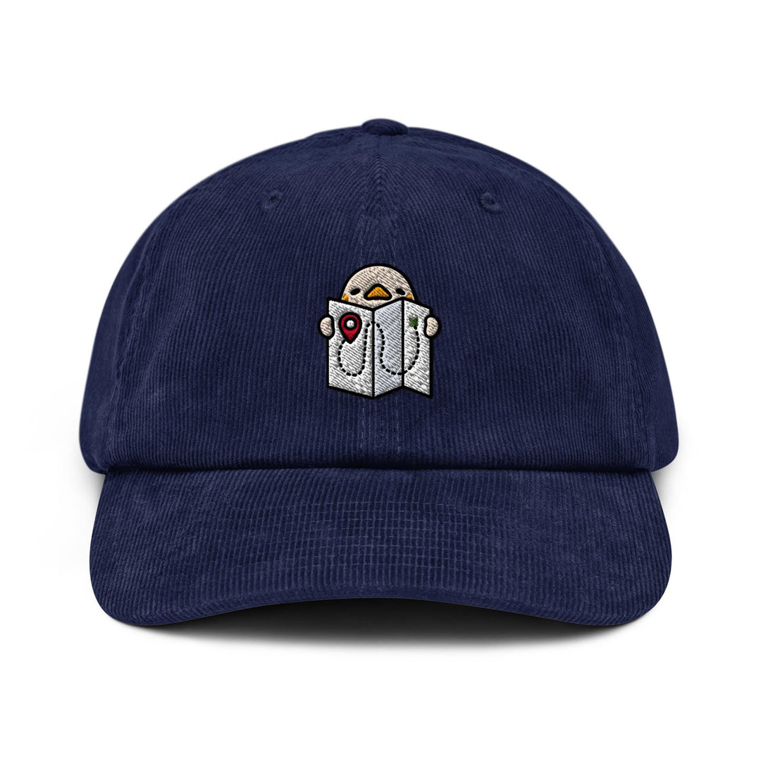 Lost Kawaii Camping Duck Design Corduroy Cap