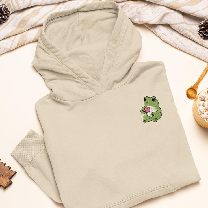 Mindful Coffee Frog Hoodie