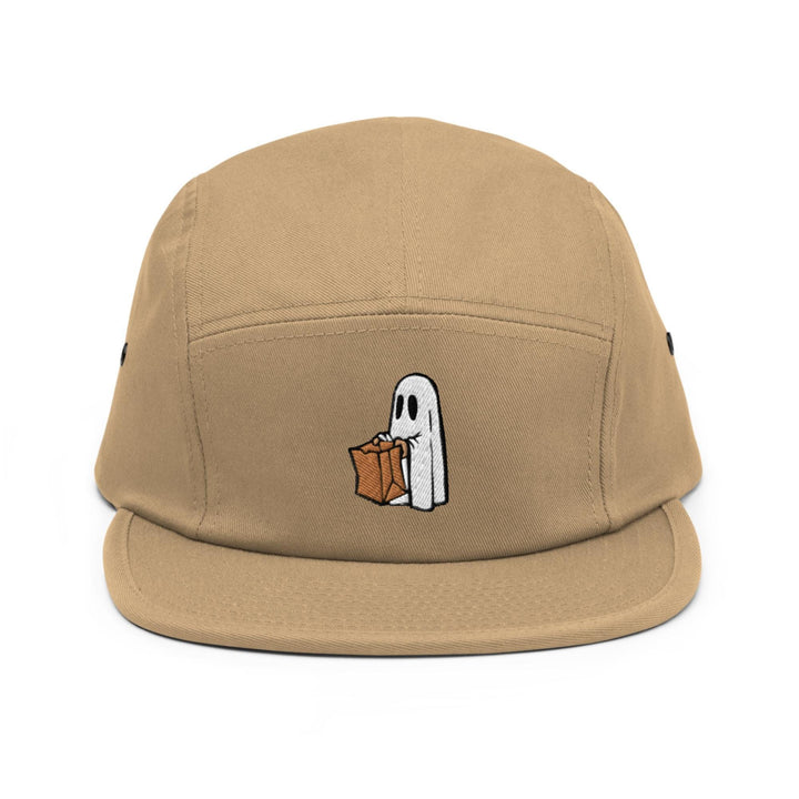 Brown Bag Trick or Treat Ghost 5 Panel Camper Cap