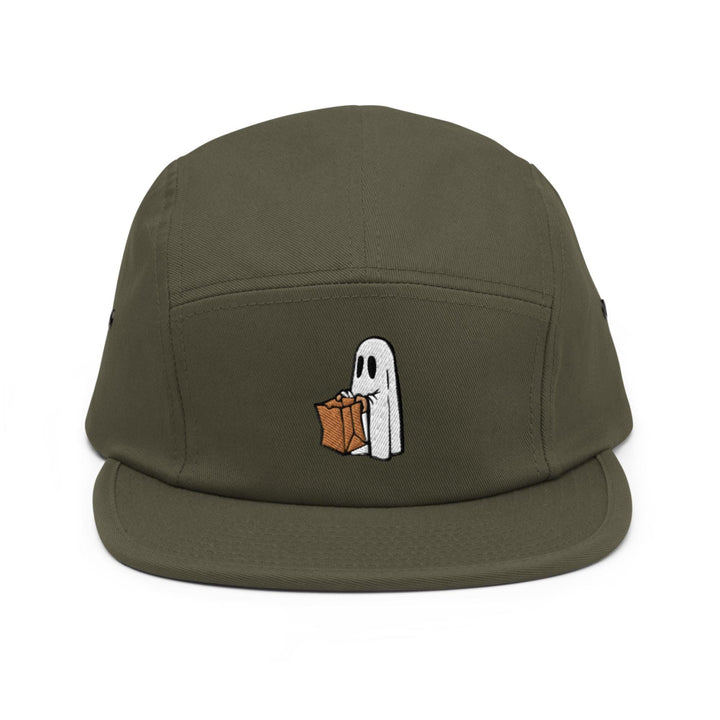 Brown Bag Trick or Treat Ghost 5 Panel Camper Cap