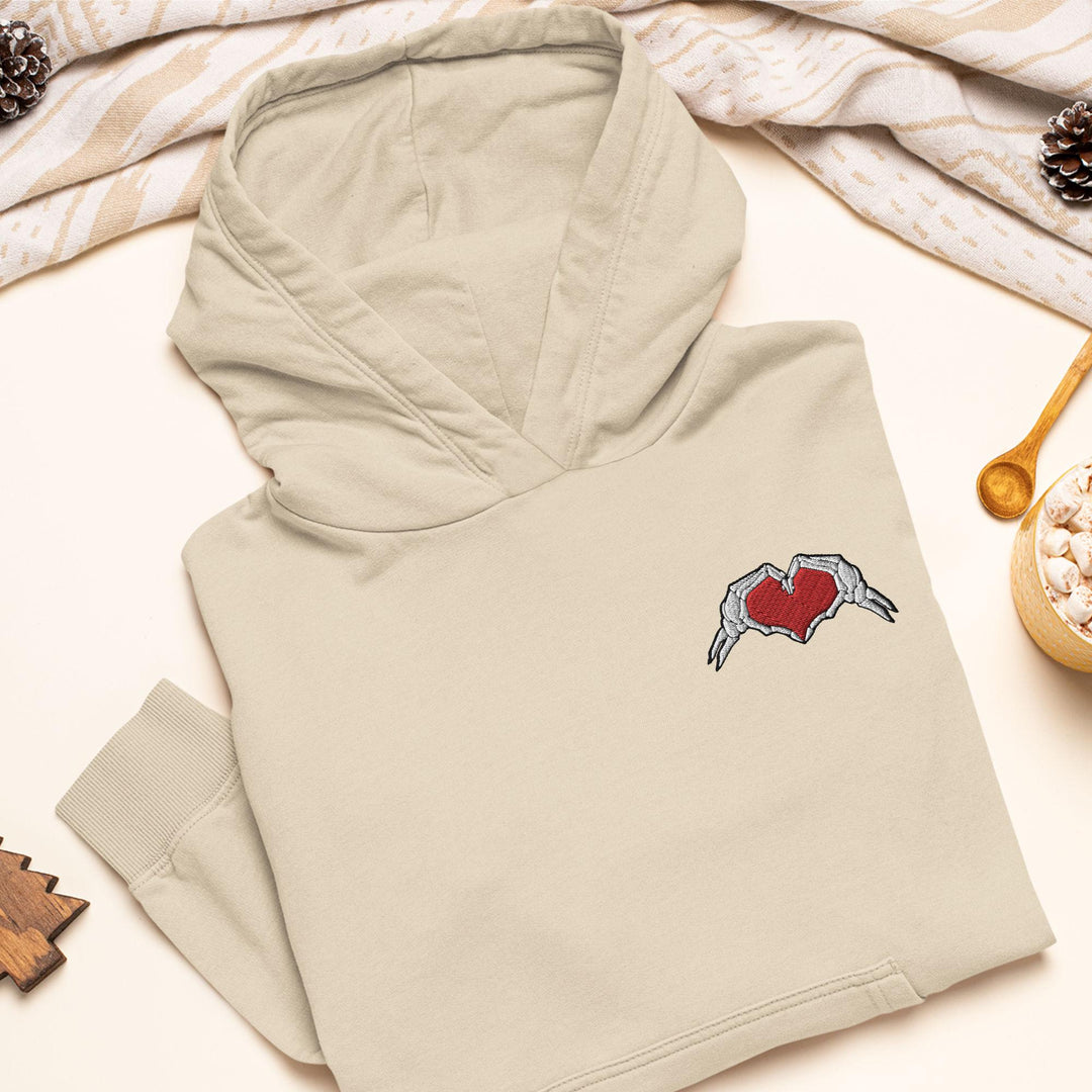 Skeleton Heart Hands Hoodie
