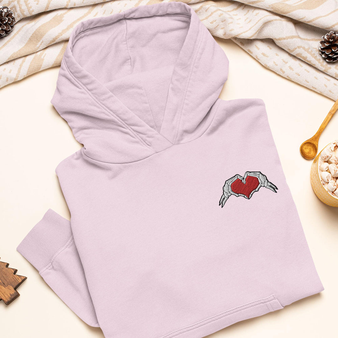 Skeleton Heart Hands Hoodie