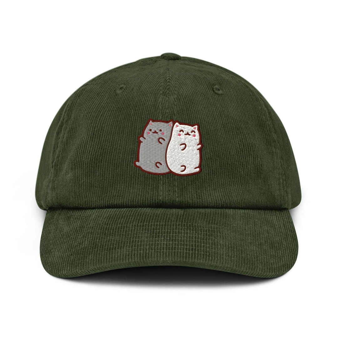 Two Happy Cats Corduroy Cap