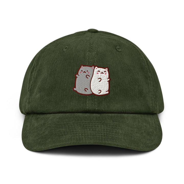 Two Happy Cats Corduroy Cap