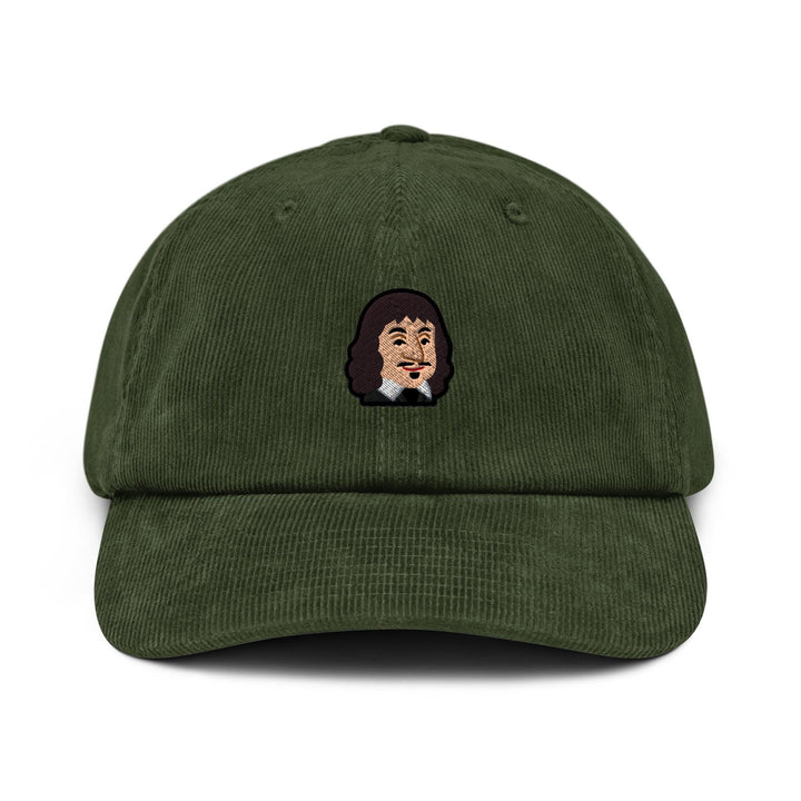 Cartoon René Descartes Corduroy Cap